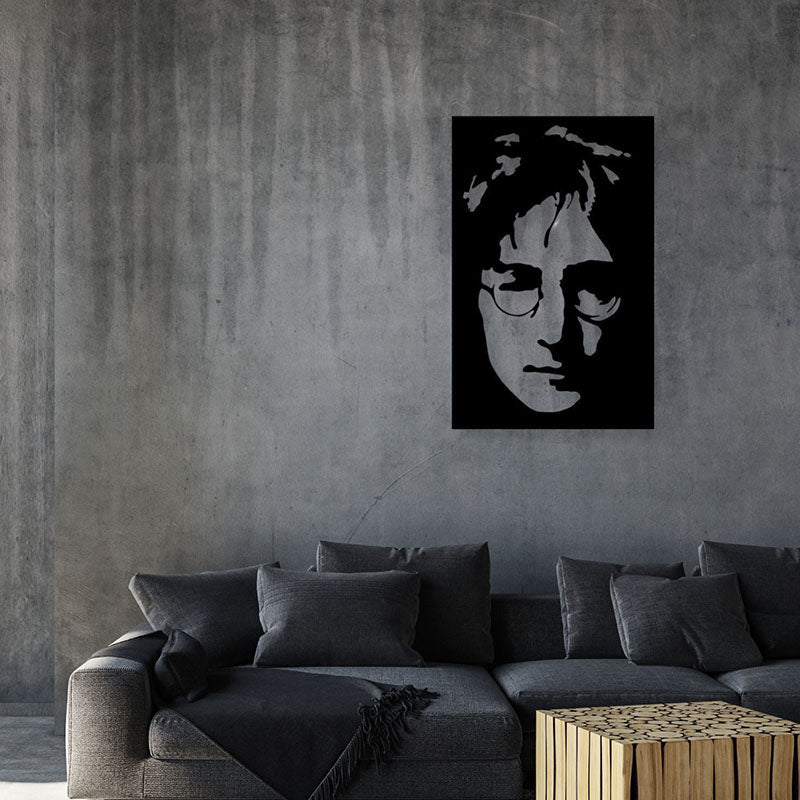 Wall Accents - John Lenon Black Wall Art