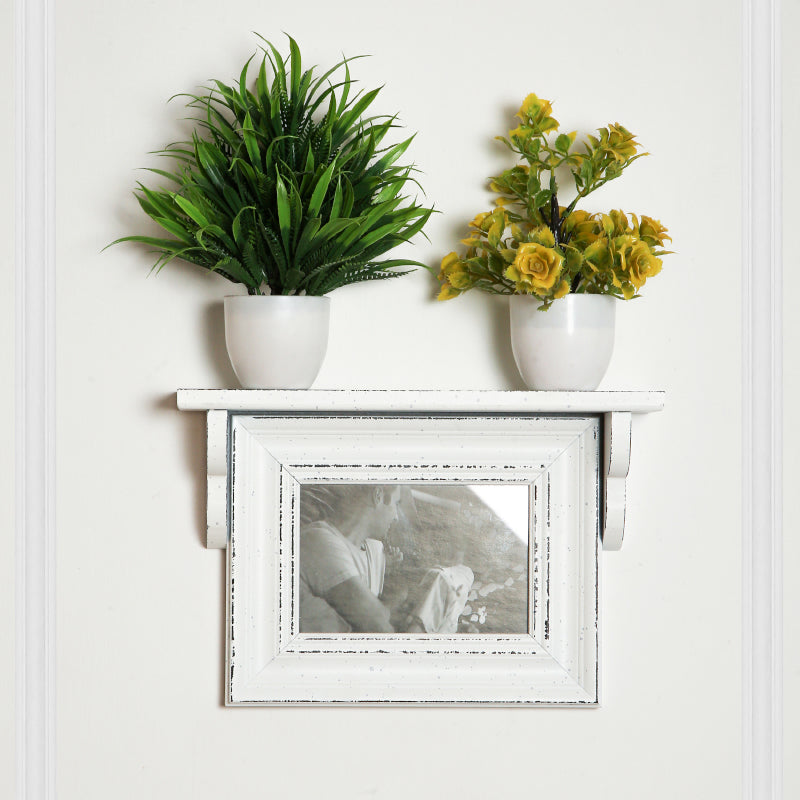 Buy Meso Photo Frame With Wall Shelf - White Photo Frames from Vaaree