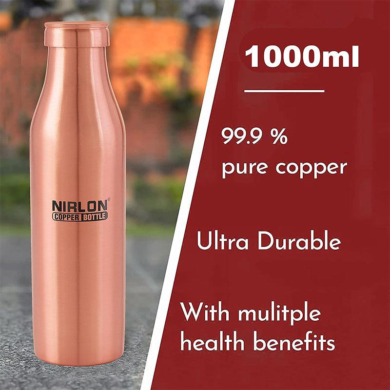 Buy Sylviane Copper Water Bottle - 1000 ML Bottle from Vaaree