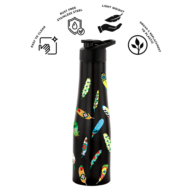 Buy Boho Feather Water Bottle - 1000 ML Bottle from Vaaree