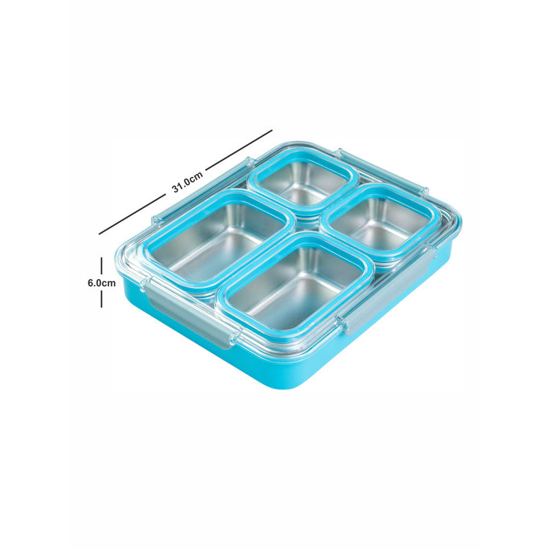 Tiffins & Lunch Box - Agro Kids Leakproof Lunch Box with Compartments (Sky Blue) - 1100 ML