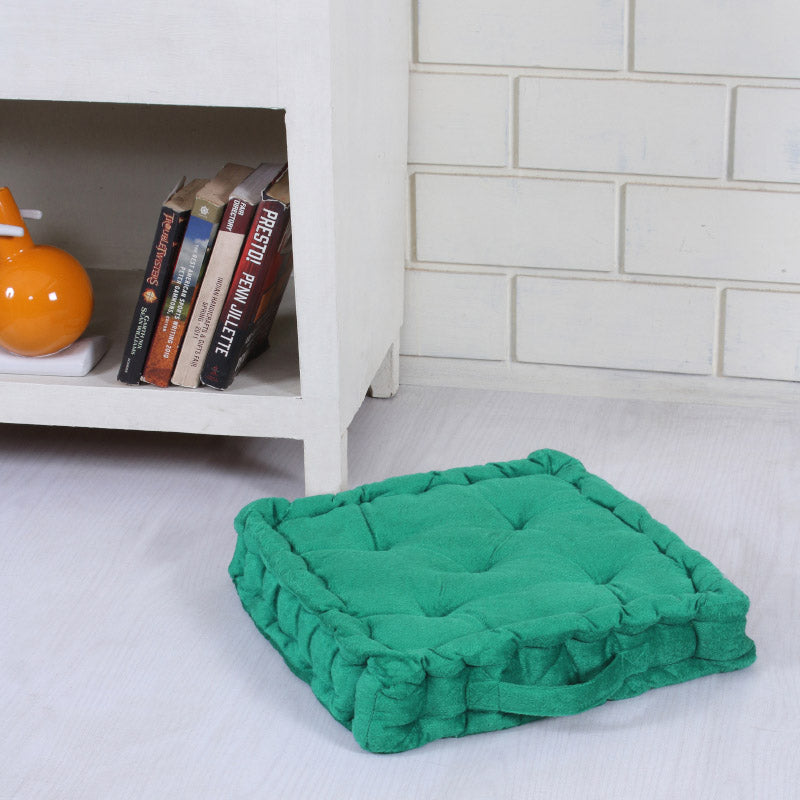 Buy Roe Velvet Floor Cushion - Green Floor Cushions from Vaaree