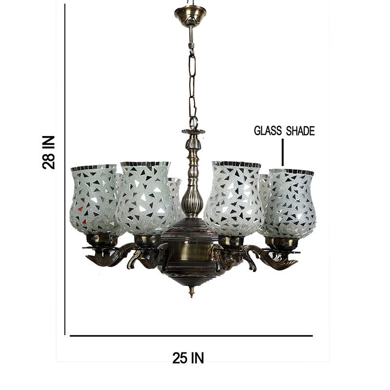 Ceiling Lamp - Asta Vilona Mosaic Golden Antique Chandelier