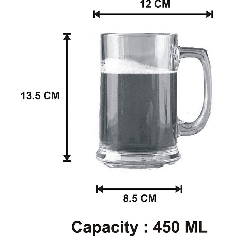 Buy Isaak Beer Mug (450 ML) - Set Of Six Beer Mug from Vaaree