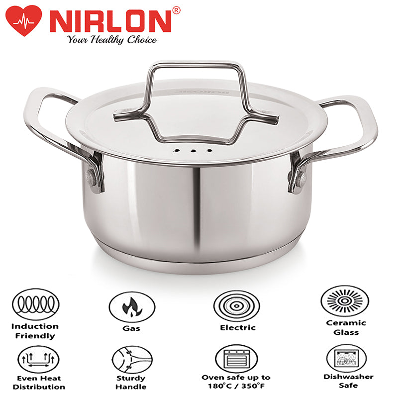 Buy Nirlon Cooking Pot With Lid - 1600 ML/6 Inches Cooking Pot from Vaaree