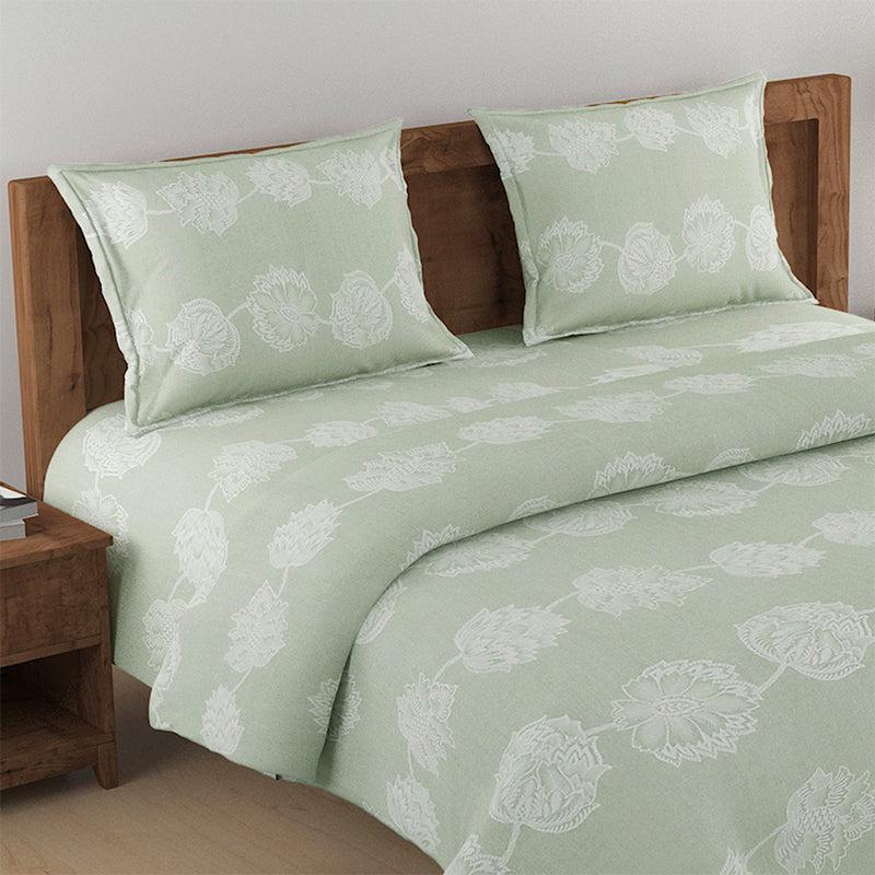 Buy Luna Floral Bedding Set - Green Bedding Set from Vaaree