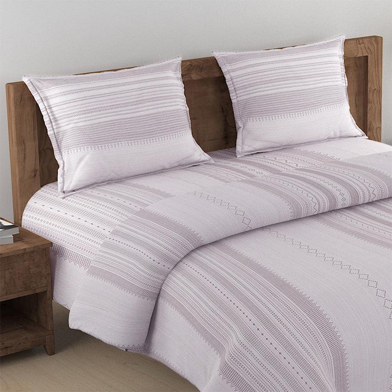 Buy Twila Striped Bedding Set - Purple Bedding Set from Vaaree