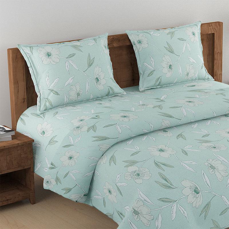 Buy Aster Floral Bedding Set - Green Bedding Set from Vaaree