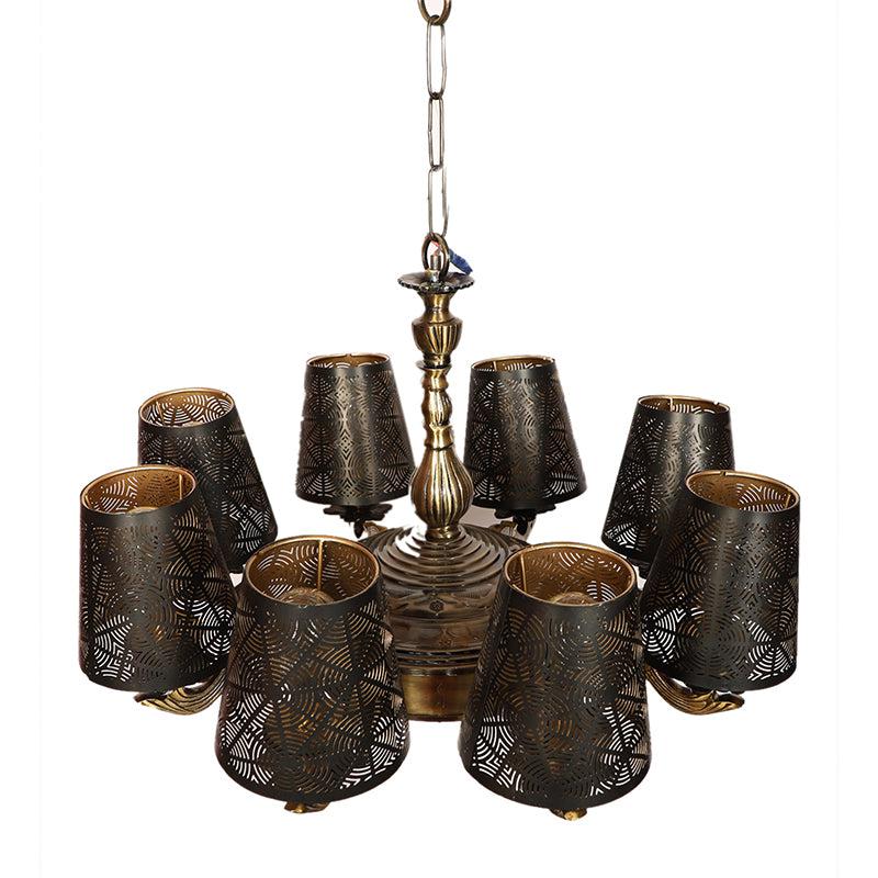 Buy Chromo Etched Vilona Chandelier Ceiling Lamp from Vaaree