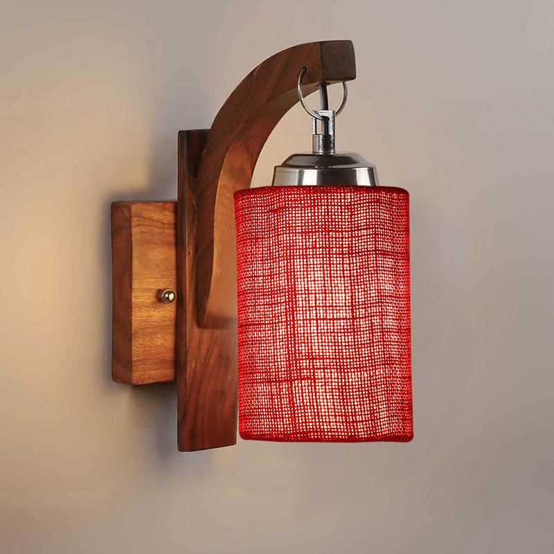 Wall Lamp - Forma Cylindrical Wall Lamp - Maroon