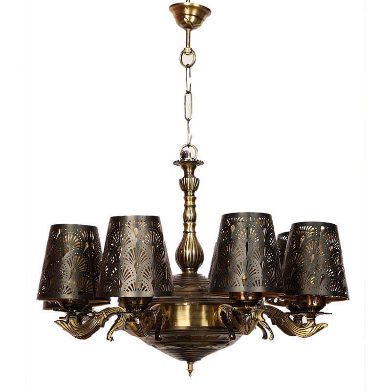 Ceiling Lamp - Ethnic Noma Etched Vilona Chandelier