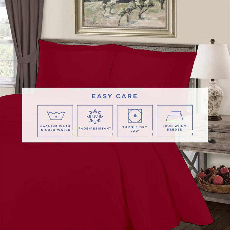 Buy Evelyn Bedding Set - Maroon Bedding Set from Vaaree