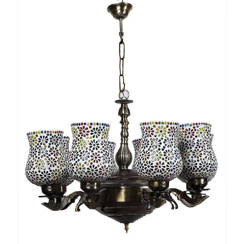 Ceiling Lamp - Omra Vilona Mosaic Golden Antique Chandelier