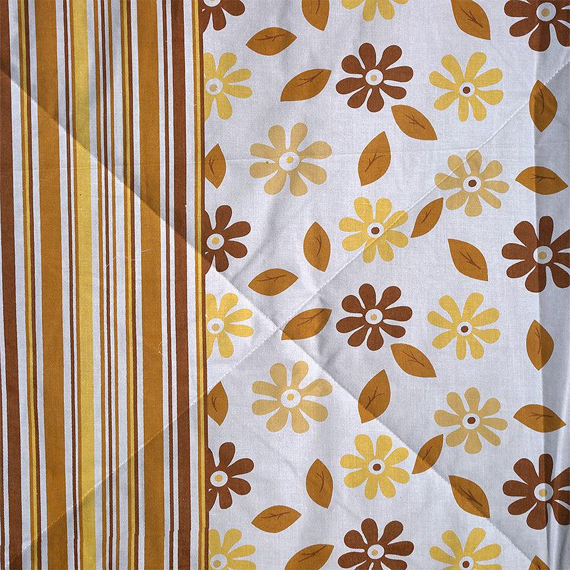 Buy Smera Floral Bedding Set - Yellow & Brown Bedding Set from Vaaree