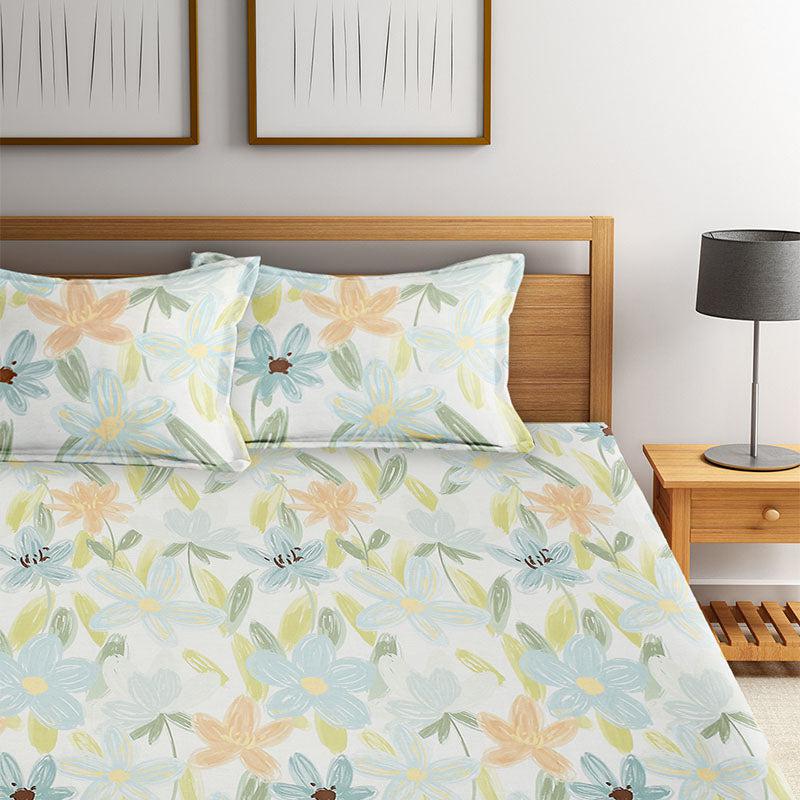 Buy Ravena Floral Bedsheet Bedsheets from Vaaree