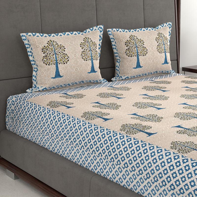 Buy Geetika Printed Bedsheet - Beige Bedsheets from Vaaree