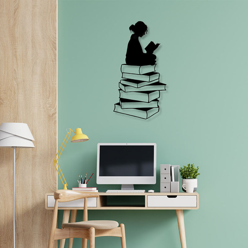 Buy Voracious Reader Black Wall Art Wall Accents from Vaaree