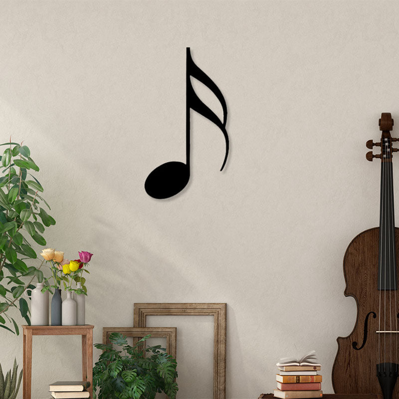 Wall Accents - Semibreve Musical Note Black Wall Art