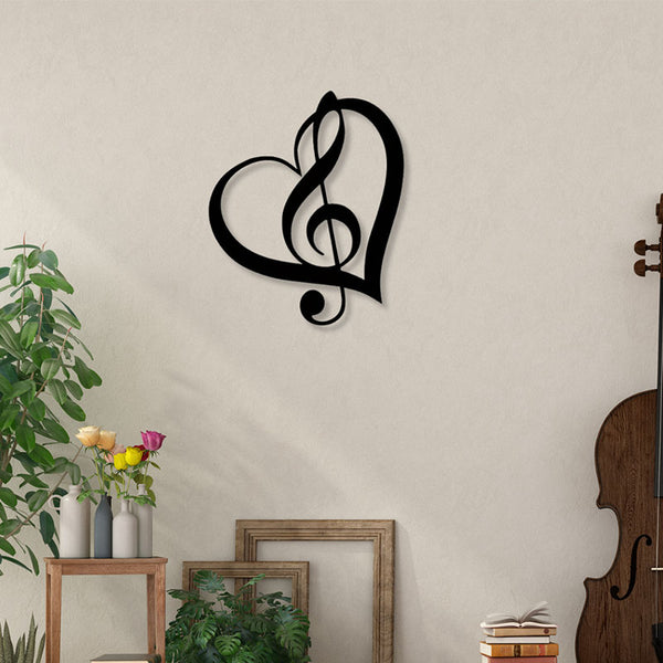 Wall Accents - Treble In Heart Black Wall Art