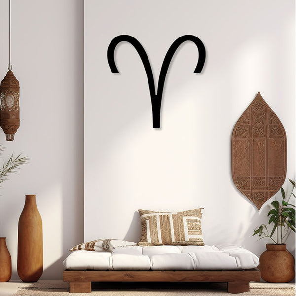 Wall Accents - Aries Zodiac Sign Black Wall Art