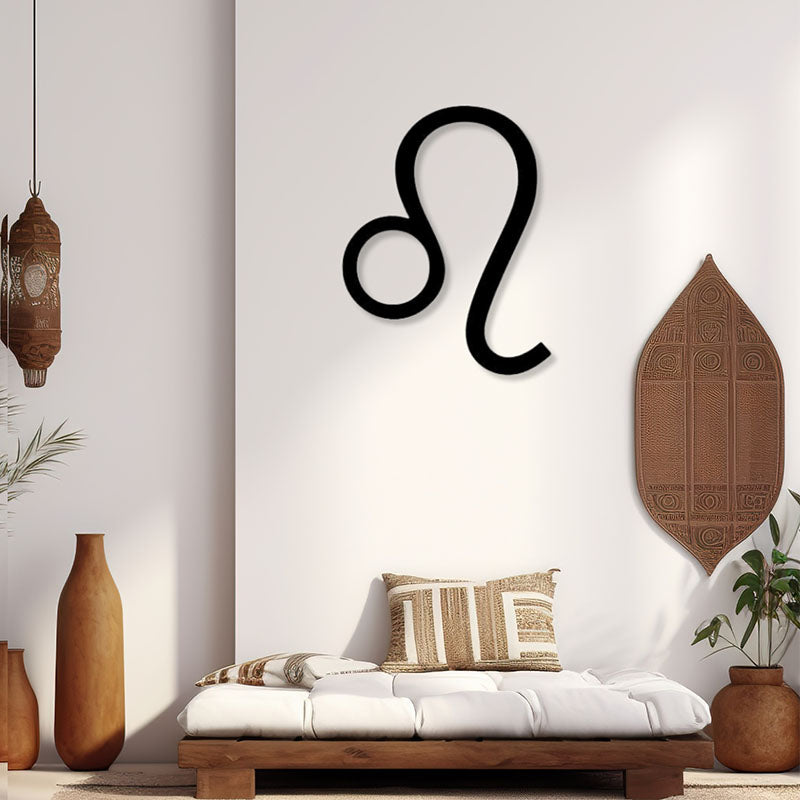 Wall Accents - Leo Zodiac Sign Black Wall Art