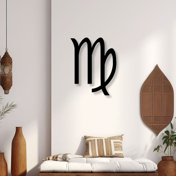 Wall Accents - Virgo Zodiac Sign Black Wall Art