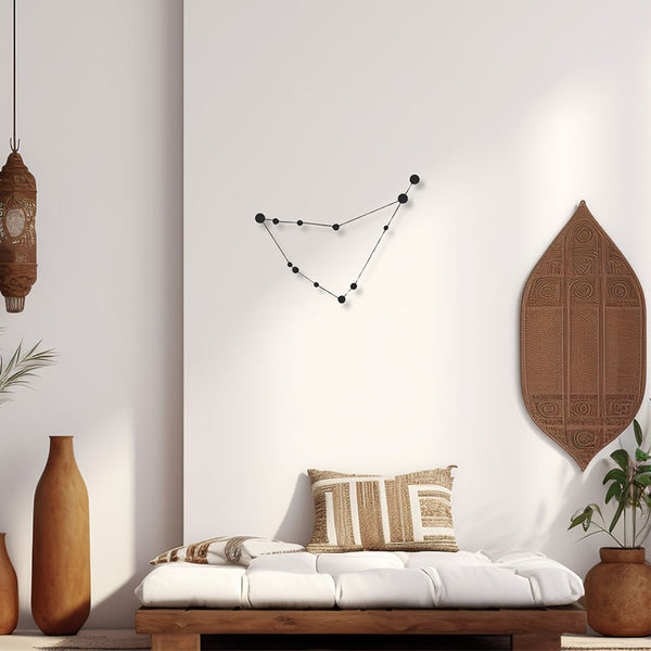 Wall Accents - Capricorn Constellation Black Wall Art