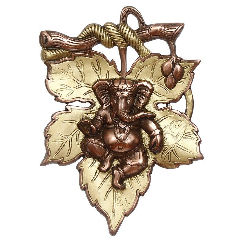 Wall Accents - Balganesha Decorative Religious Wall Accent - Gold