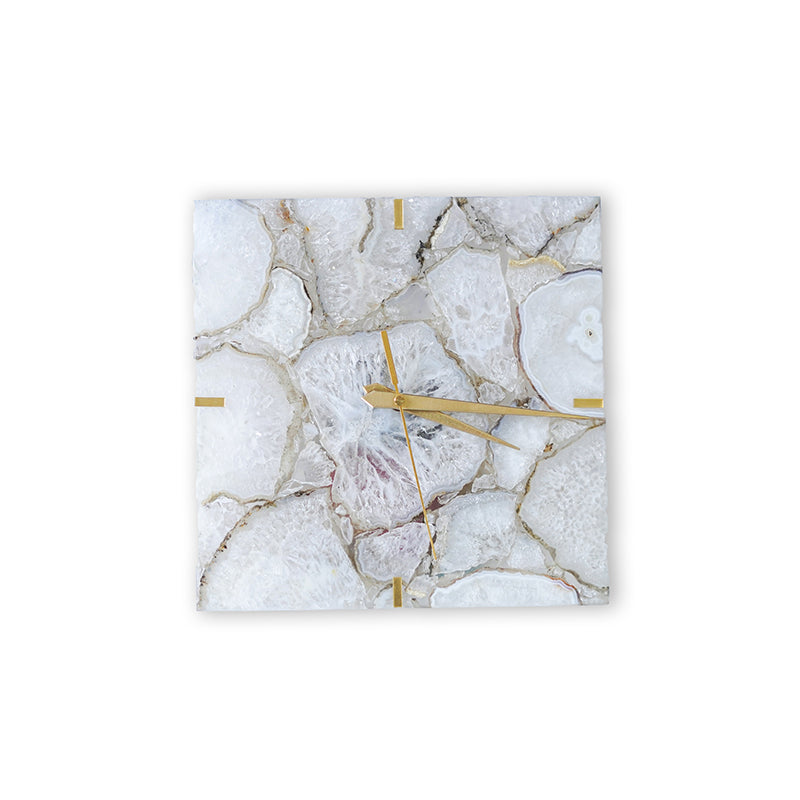 Wall Clock - Andora Agate Wall Clock - White