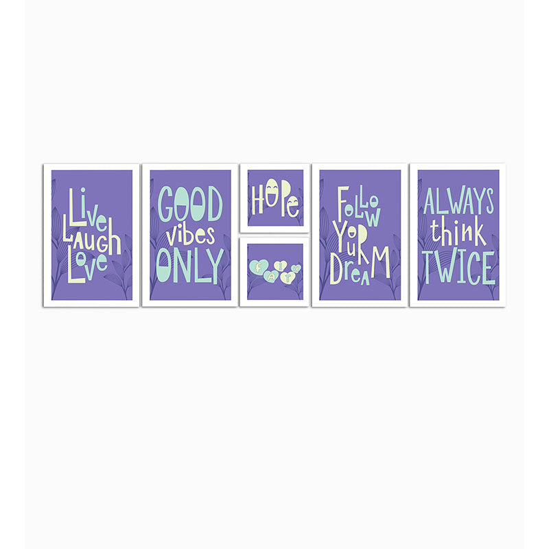 Wall Art & Paintings - Three L's Of Life Wall Art - Set Of Six