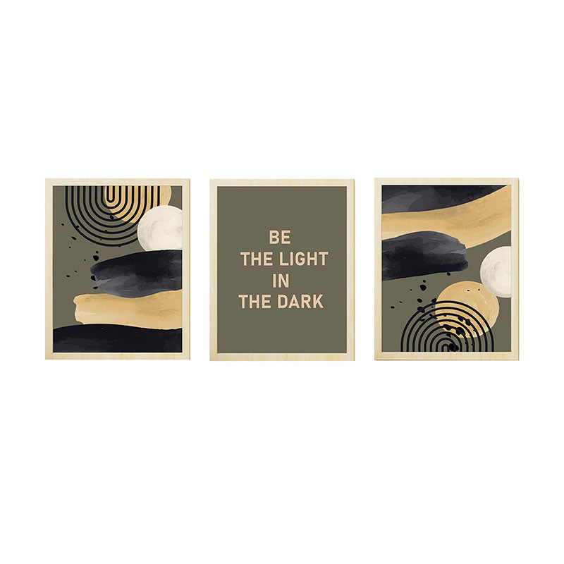 Wall Art & Paintings - Be The Light Abtract Wall Art - Set Of Three