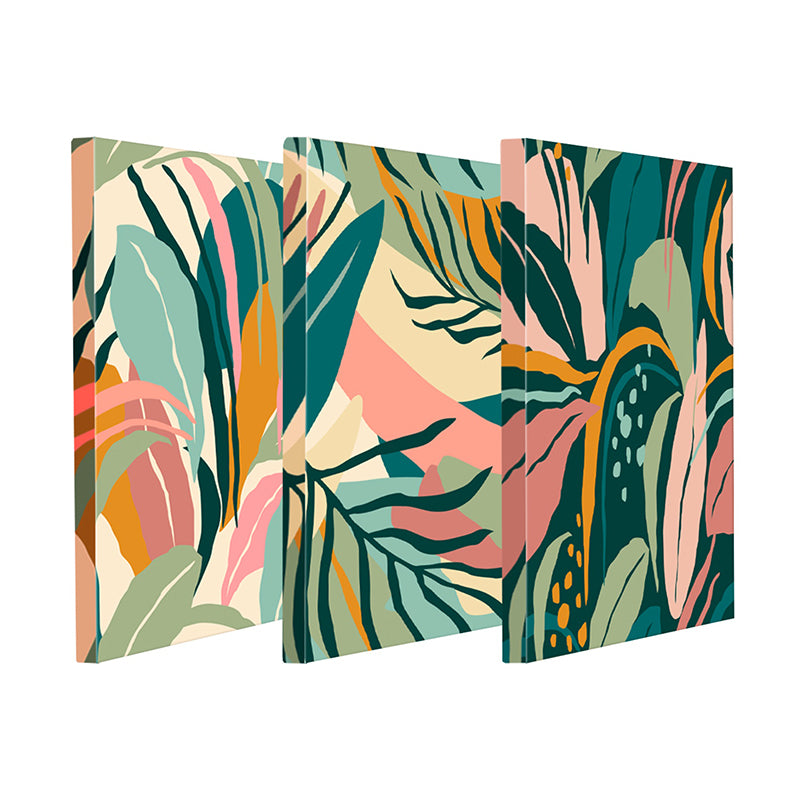 Wall Art & Paintings - Pastel Jungle Wall Painting - Set Of Three