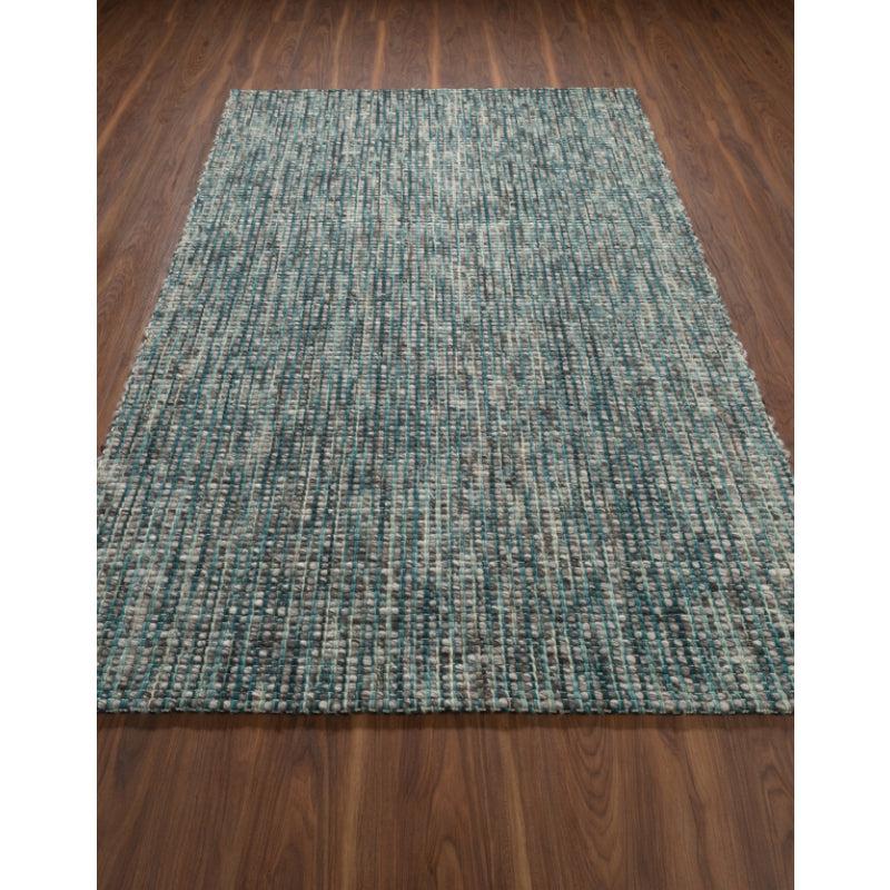 Buy Artistry Threads Hand Woven Rug - Sea Blue & Brown Rugs from Vaaree