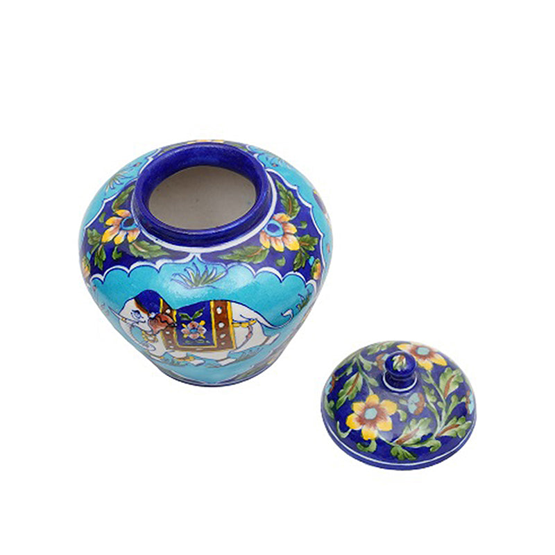 Buy Regal Gaja Handpainted Vase Jar from Vaaree