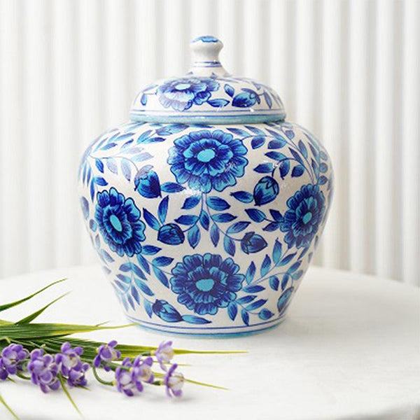 Blue Prima Handpainted Vase