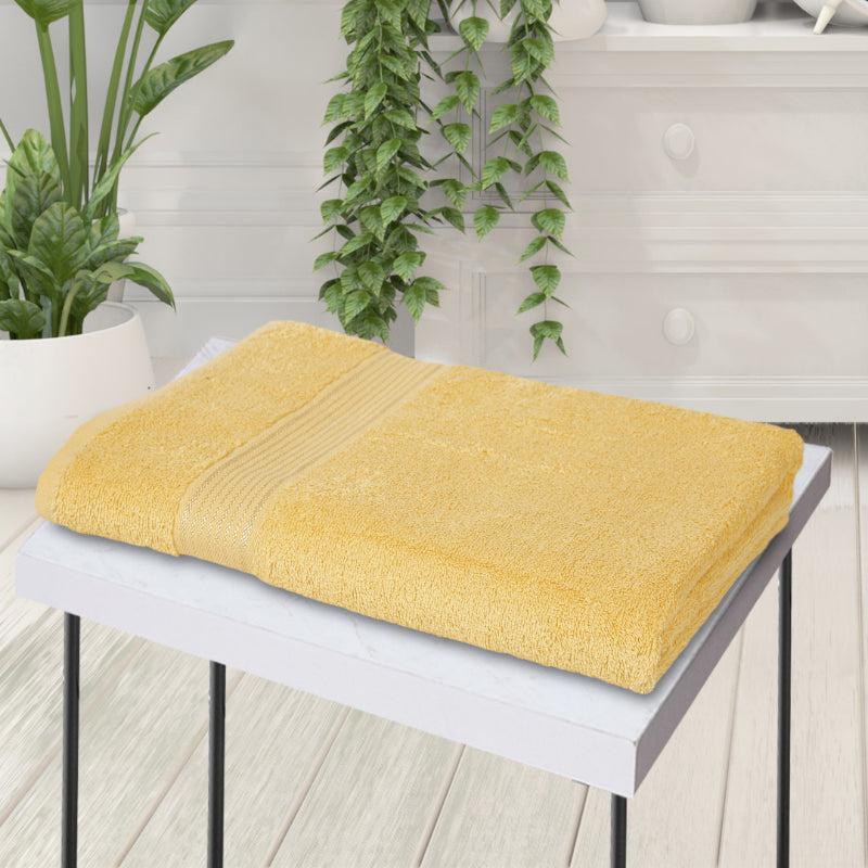 Buy Junia Bath Towel - Yellow Bath Towels from Vaaree