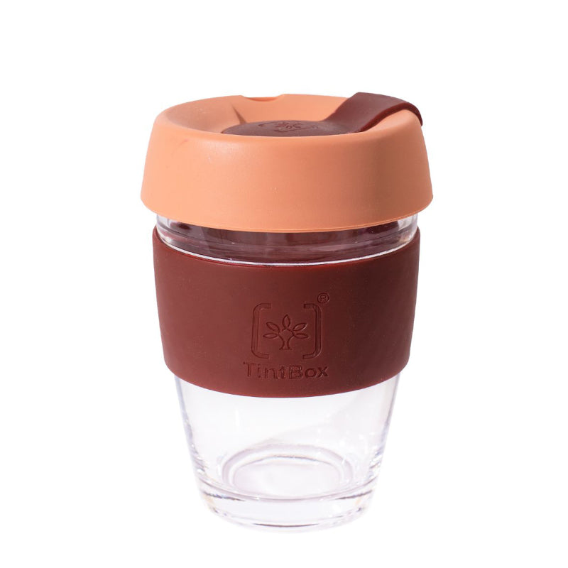 Buy Mesocup Glass Tumbler With Silicone Grip (350 ML) - Brown Sipper from Vaaree