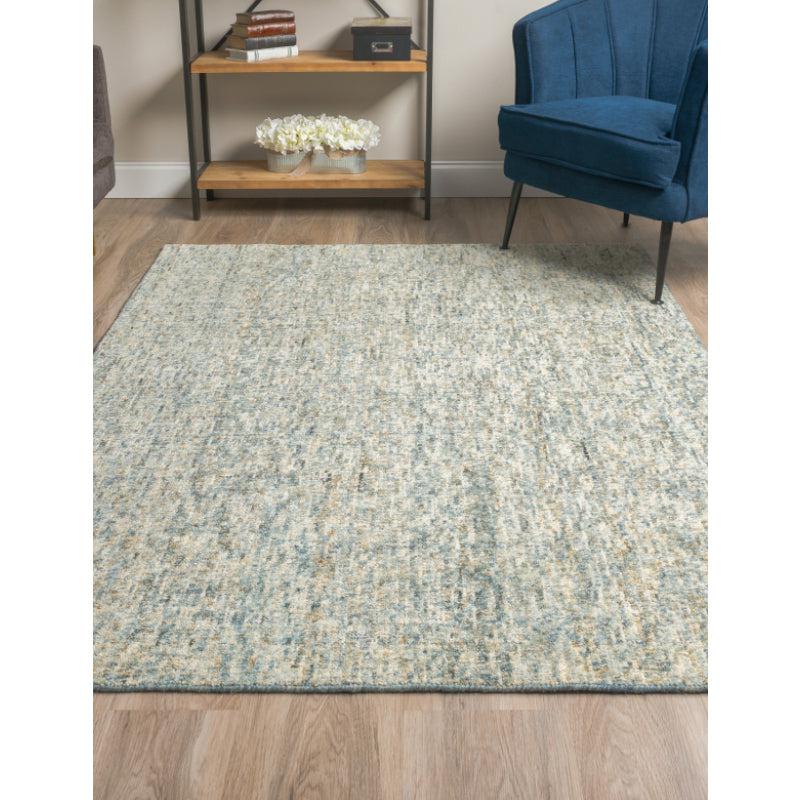 Buy Handloom Harmony Hand Woven Rug - Blue & Brown Rugs from Vaaree