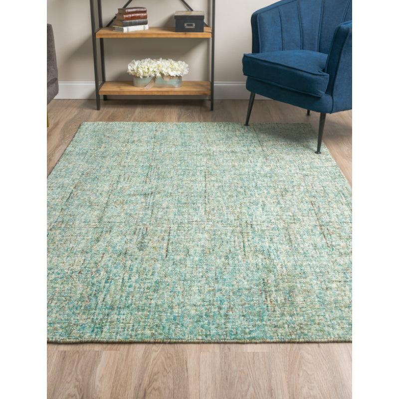 Buy Handloom Harmony Hand Woven Rug - Sea Green Rugs from Vaaree