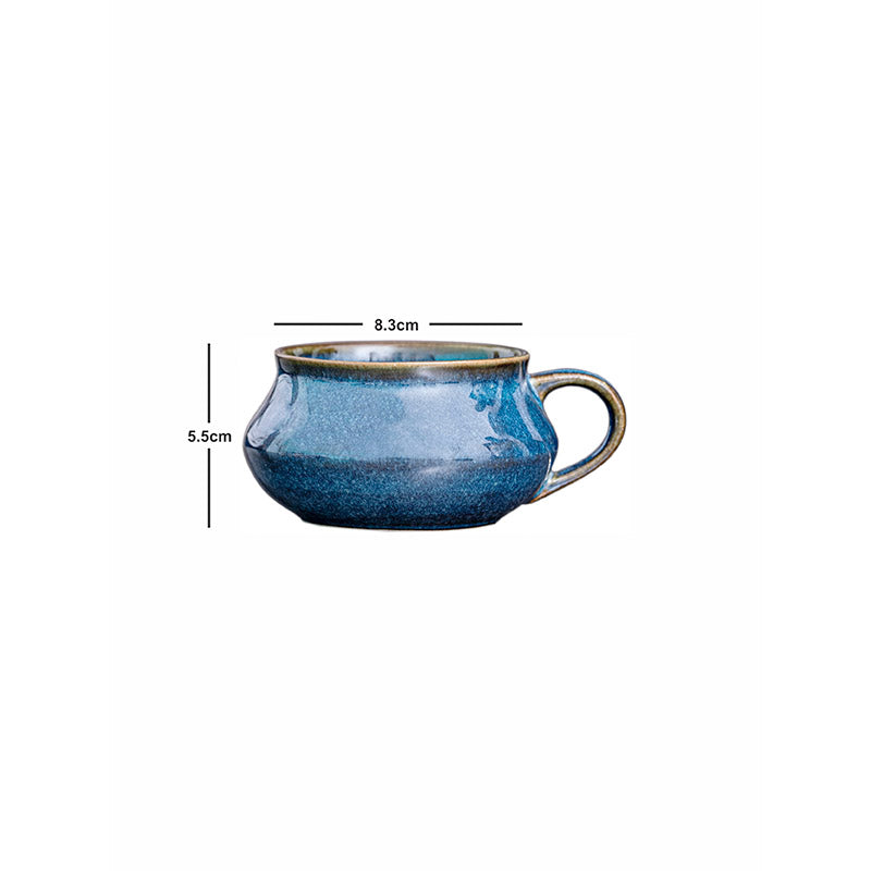 Buy Futura Blue Stoneware Mug (240 ML) - Set Of Four Mug & Tea Cup from Vaaree