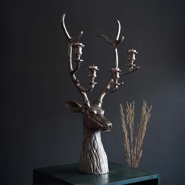 Buy Stag Shine Candle Holder - Silver Candle Holders from Vaaree