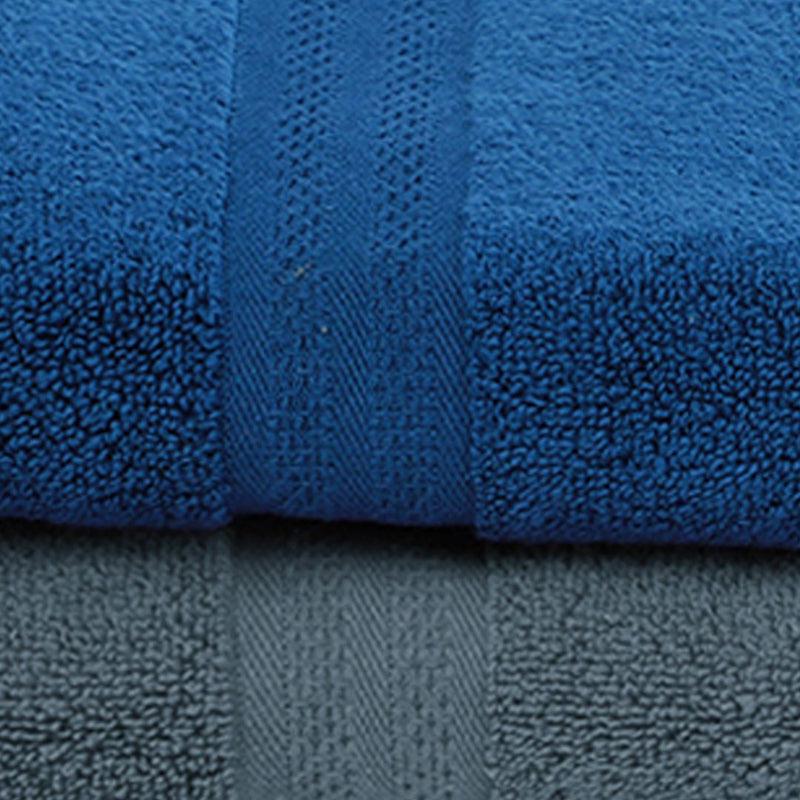 Buy Miorah Bath Towel (Blue & Grey) - Set Of Two Bath Towels from Vaaree