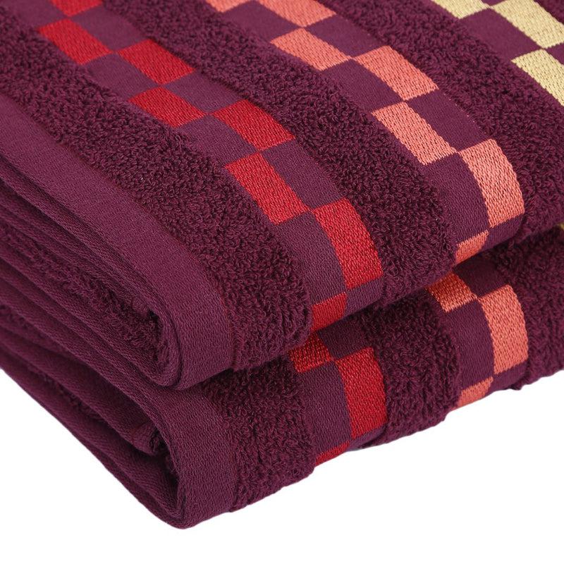 Buy Delpha Bath Towel (Violet) - Set Of Two Bath Towels from Vaaree