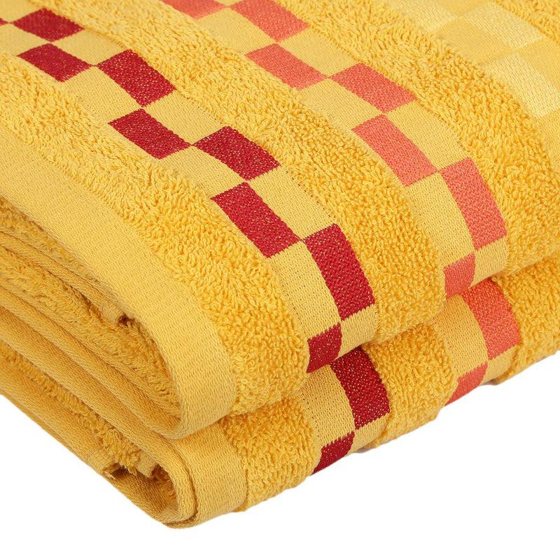 Buy Delpha Bath Towel (Yellow) - Set Of Two Bath Towels from Vaaree