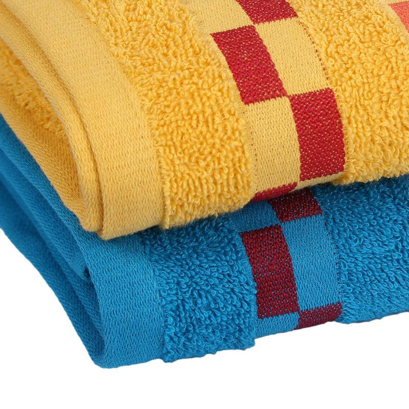 Buy Delpha Bath Towel (Yellow & Wine) - Set Of Two Bath Towels from Vaaree