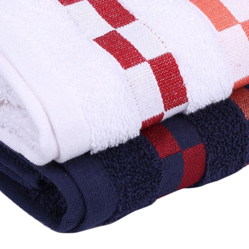 Buy Delpha Bath Towel (Navy Blue & White) - Set Of Two Bath Towels from Vaaree