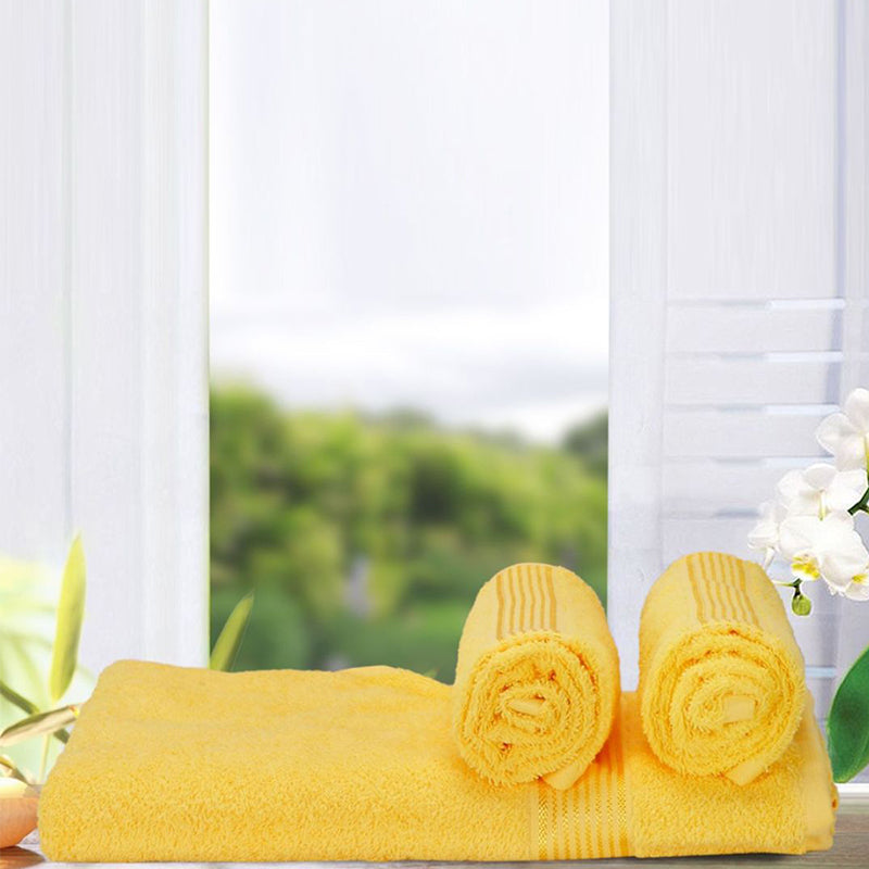 Buy Eva Quick Dry Towel Combo (Yellow) - Three Piece Set Towel Sets from Vaaree