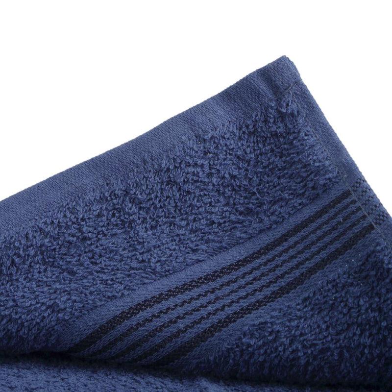 Buy Bodil Bath Towel (Light Blue & Navy Blue) - Set Of Two Bath Towels from Vaaree