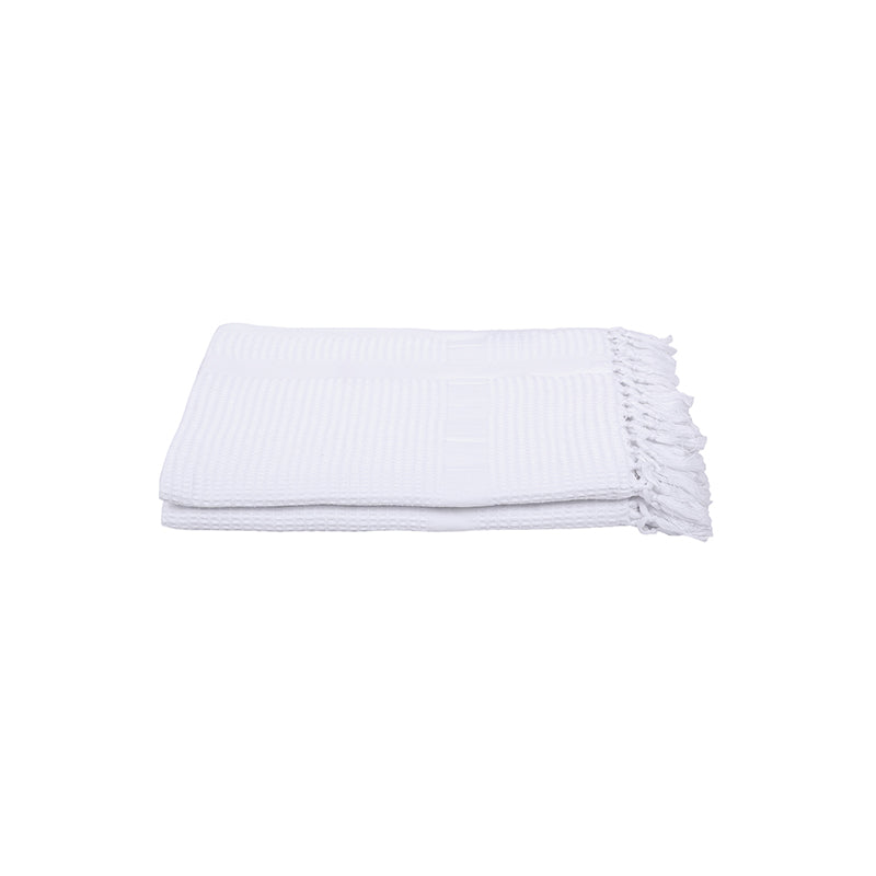 Buy Eva Quick Dry Bath Towel (White) - Set Of Two Bath Towels from Vaaree