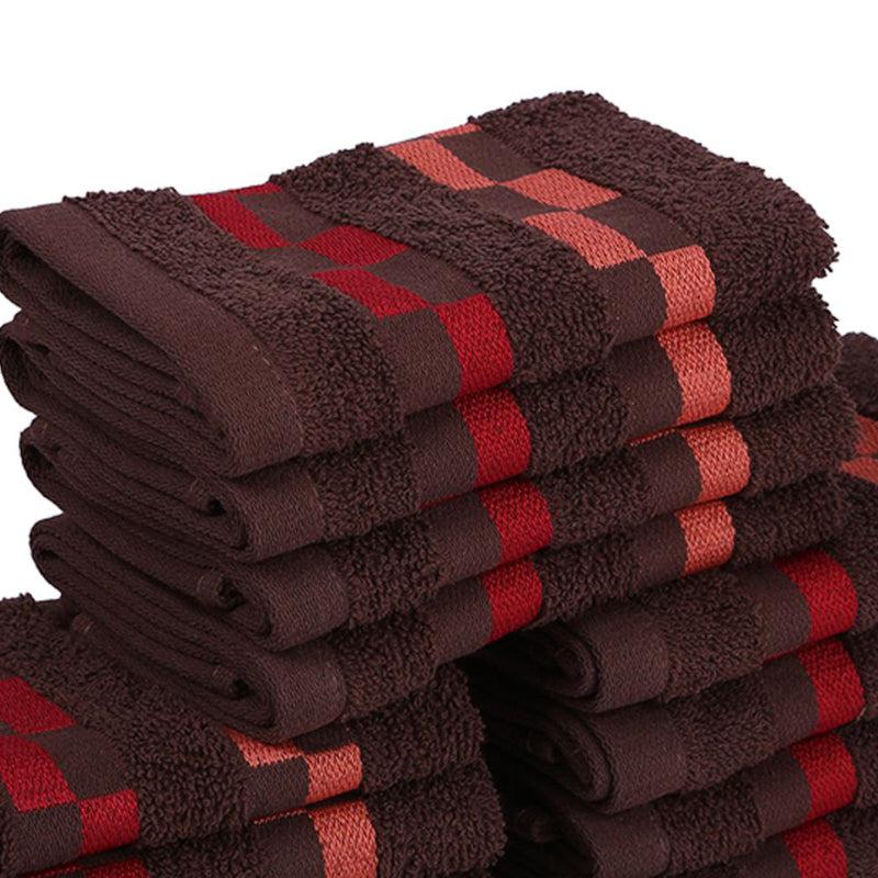 Buy Delpha Face Towel (Brown) - Set Of Twelve Hand & Face Towels from Vaaree